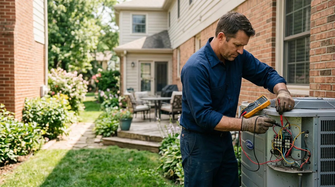 HVAC technician working near Bowmansville, PA
